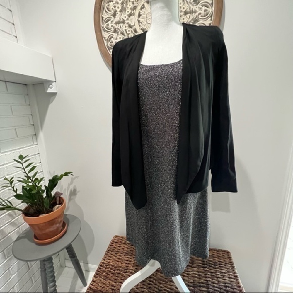 H&M Black Open Front Blazer Jacket